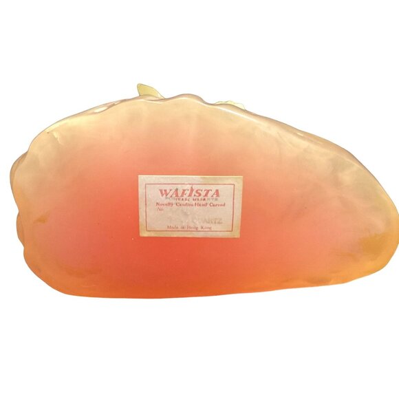 Vtg Rose Quartz Wafista Geisha Sculpture Pink Polyester Arts No 5603 Hong Kong 9 - Picture 7 of 10